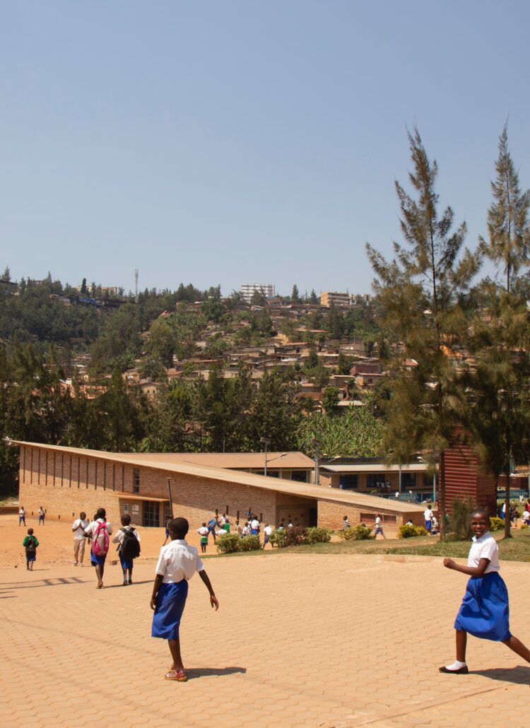 Outside of African school building